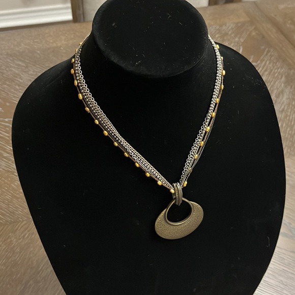 Premier Designs multistrand yellow pearls, & various colored chain pendant charm - Picture 9 of 17